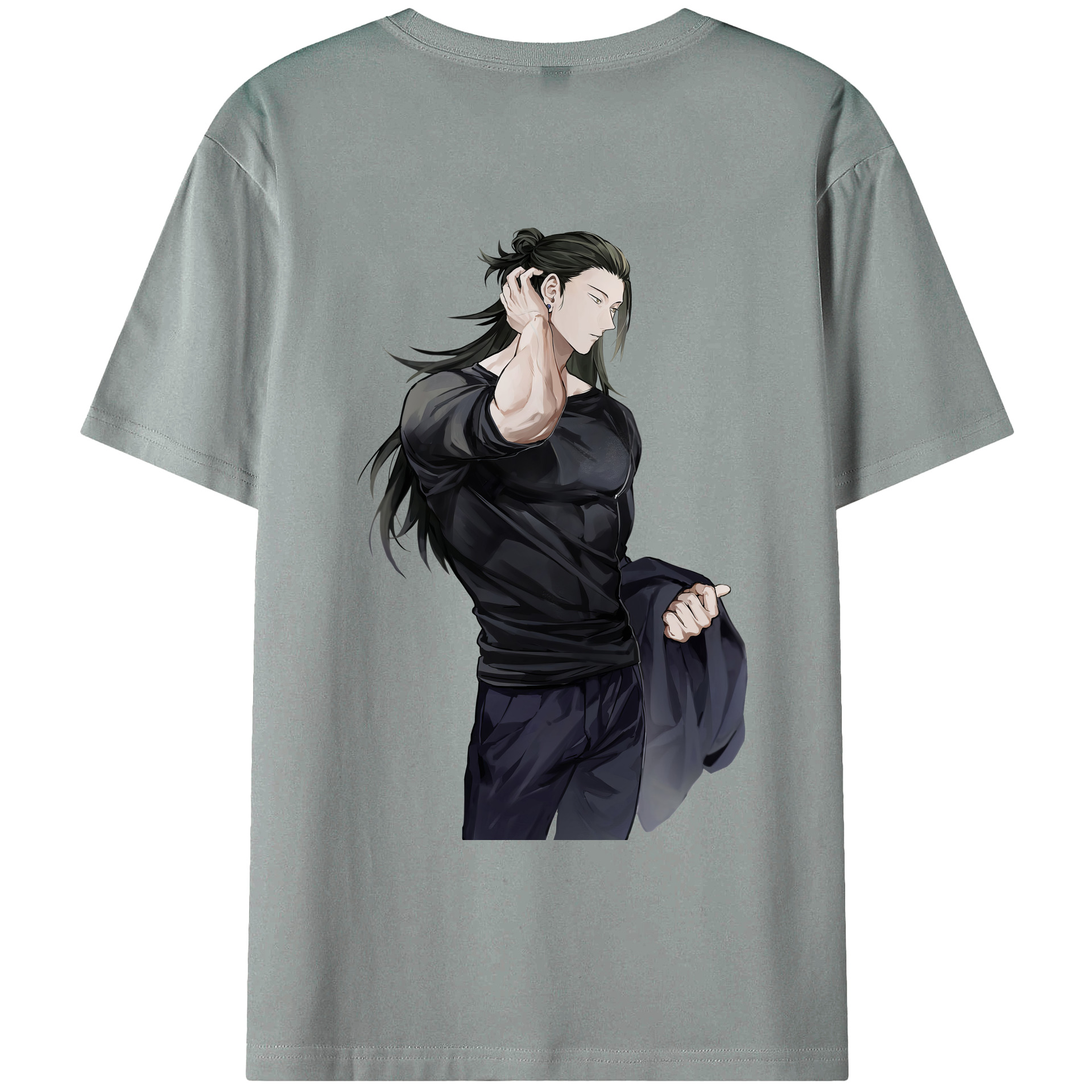 （画像用） 呪術廻戦 Jujutsu Kaisen 綿100％ メンズ半袖Tシャツ（バックプリント） 通気性